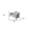 Homeroots 89" Ivory Velvet Sofa And Toss Pillows With Pearl Legs 491049 - alternate 3