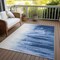 Homeroots 9' X 12' Navy Blue And Ivory Abstract Washable Indoor Outdoor Area Rug 601228 - alternate 3