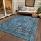 Homeroots 10' X 14' Blue And Gray Medallion Washable Indoor Outdoor Area Rug 616057 - alternate 3