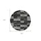 Homeroots 8' Black And Gray Round Geometric Washable Indoor Outdoor Area Rug 604853 - alternate 2