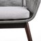 Homeroots 27" Gray Solid Wood Outdoor Dining Chair with Gray Cushion 490224 - alternate 2
