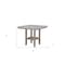 Homeroots 42" White and Natural Faux Marble and Wood Square Bar Table 564791 - alternate 1