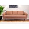 Homeroots 79" Brown Faux Leather Sofa With Black Legs 396463 - alternate 2