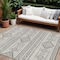 Homeroots 10' X 14' Beige And Brown Southwestern Washable Indoor Outdoor Area Rug 593647 - alternate 1