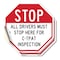 Signmission Stop All Drivers Must Stop Here For, 10 inch X 10 inch, Vinyl Decal, 2PK OC-D-2PACK-10-243 - alternate 1