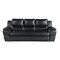 Homeroots 85" Black Top Grain Leather Solid Wood Sofa 720442 - alternate 1