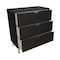 Homeroots 30" Black And Natural Wood Three Drawer Dresser 552261 - alternate 4