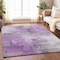 Homeroots 5' X 8' Purple Eggplant And Ivory Abstract Washable Indoor Outdoor Area Rug 616839 - alternate 3