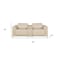 Homeroots 86in Cream and Black Italian Leather Power Reclining Loveseat With Storage 720525 - alternate 2