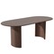 Homeroots 66" Brown Solid Wood Double Pedestal Base Oval Dining Table 712856 - alternate 1