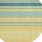 Homeroots 8' Yellow Denim Blue And Sky Blue Round Striped Washable Indoor Outdoor Area Rug 614859 - alternate 4