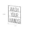 Homeroots Wash Your Hands Sign 20" X 17" Black Wash Your Hands Metal Wall Decor 608990 - alternate 3