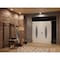 Vdomdoors Front Exterior Prehung Aluminum Double Doors Ronex1277 Black Enamel Top Transom Mirrored Clear RONEX1277DEXD-BLK-W72+16xH96+12-LH-O - alternate 3