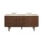James Martin Vanities Amberly 72" Double Vanity, Mid-Century Walnut, w/ 3 CM Tajnar Eclos Top w/FreePower Wireless Charger 670-V72-WLT-FTJR - alternate 1