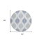 Homeroots 8' Sky Blue Ivory And Denim Blue Round Ikat Washable Indoor Outdoor Area Rug 589124 - alternate 4