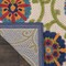 Homeroots 6' Navy Blue Beige Green Blue And Red Floral Indoor Outdoor Runner Rug 546779 - alternate 3