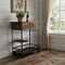 Homeroots Rolling Rustic Black And Natural Bar Cart 389227 - alternate 2