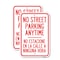 Signmission No Street Parking Anytime No Estacione En La Calle a Ni, 18'' X 24'', Heavy Gauge Aluminum, 2PK A-1824-2PACK-23570 - alternate 1
