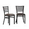 Flash Furniture HERCULES Black Ladder Back Metal Restaurant Chair - Mocha Vinyl Seat, 2PK 2-XU-DG694BLAD-MCHV-GG - alternate 1