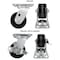 Hyw Products Heavy Duty Caster Set 4in Phenolic Wheels, 2 Swivel & 2 Swivel with Brake, 4PK 40-40S-A1-PH-2,40-40S-A1-PH-TB-2 - alternate 2