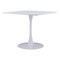 Homeroots 35" White Wood and Steel Pedestal Base Square Dining Table 602236 - alternate 5