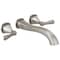 Delta Stryke Wall Mounted Tub Filler, 12.72 in, Lumicoat Stainless T5776-SS-PR-WL - alternate 1