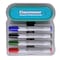 Classmaster Magnetic Dry Erase Organizer with Magnetic Eraser & 4 Markers MPHK - alternate 1