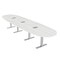 Skutchi Designs 16ft Conference Table With Power Unit | 16 Person Modular Boval Meeting Table | Harmony Series HAR-BOVL-48X192-T-WA7976-ESIL - alternate 1