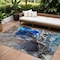 Homeroots 8' X 10' Blue Abstract Washable Non Skid Indoor Outdoor Area Rug 559655 - alternate 1