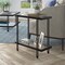 Homeroots 24" Black And Clear Glass End Table With Shelf 544201 - alternate 2