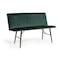 Homeroots 53in Green And Dark Brown Upholstered Velvet Dining bench 473161 - alternate 2