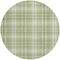 Homeroots 8' Artichoke Green Brown And Ivory Round Plaid Washable Indoor Outdoor Area Rug 597071 - alternate 2