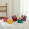Wickerwise 5 Assorted Color Bamboo Wicker Round Baskets with Handles - Small Buckets for Easter Egg QI004721 - alternate 3