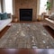 Homeroots 5' X 8' Chocolate And Beige Abstract Washable Indoor Outdoor Area Rug 631168 - alternate 2