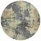 Homeroots 8' Gray And Beige Round Abstract Washable Indoor Outdoor Area Rug 630689 - alternate 3