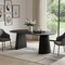 Homeroots 79" Black Wood Double Pedestal Base Oval Dining Table 720662 - alternate 3