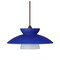 Besa Lighting Trilo 7 Cord Pendant, Blue Matte, Bronze Finish, 1x5W LED 1XT-271823-LED-BR - alternate 1