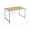 Homeroots 47" Natural and Black Wood and Metal Computer Desk 610397 - alternate 2