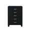 Homeroots 49" Black Wood Five Drawer Dresser 564698 - alternate 1