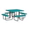 Leisure Craft Square Picnic Table, Teal, Surface Mount, 46 in T46SQSM-TEAL - alternate 1