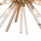 Vaxcel Aria 22.5-in Natural Brass 4 Light Mid Century Modern Sputnik Flush Mount Ceiling Fixture with Glass Accents C0250 - alternate 2