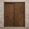 Sartodoors Sliding Closet Bypass Doors 48 x 80 inches, Ego 5005 Cognac Oak Veneer, Rails Hardware Set, Wood EGO5005DBD-DKO-48 - alternate 2