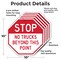 Signmission Stop No Trucks Beyond This Point, 10 inch X 10 inch, Aluminum Metal Signs, 5PK OC-A-5Pack-10-313 - alternate 4