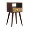 Homeroots 23" Brown Solid Wood Square One Drawer Nightstand 651562 - alternate 3
