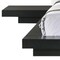 Homeroots Black and White Wood And Faux Leather King Bed Frame With Attached Nightstands 486265 - alternate 2