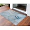 Homeroots 3' X 5' Blue and Ivory Abstract Washable Non Skid Indoor Outdoor Area Rug 559679 - alternate 1