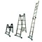 Wrightmaster 18 ft. Reach Stainless Steel Multi-Position Ladder with Balance Bar, 350 lbs. Load Capacity ZROQAY_4MJOINTED - alternate 1