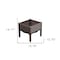 Homeroots 16" X 16" Dark Brown Heavy Duty Plastic Square Self Watering Raised Garden Bed 569539 - alternate 2