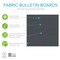 Ghent Fabric Wrapped Bulletin Board, 4'H x  4'W, Gray, Square Corners 12UT44-W91 - alternate 2