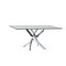Homeroots 63" Clear And Silver Glass And Stainless Steel Pedestal Base Dining Table 283186 - alternate 2